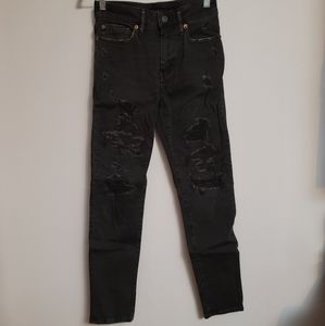 American eagle black ripped jeans